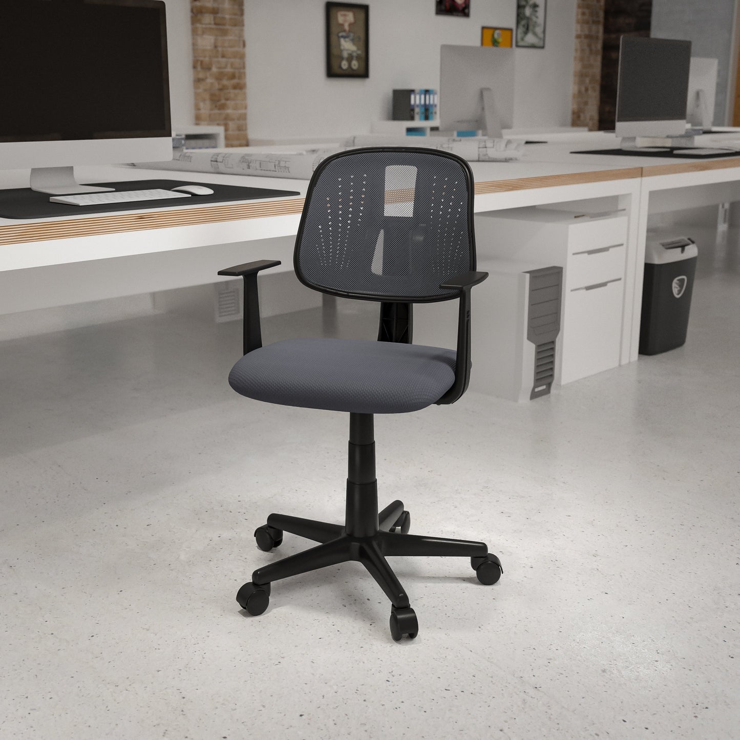 Pivot Back Gray Mesh Chair LF-134-A-GY-GG