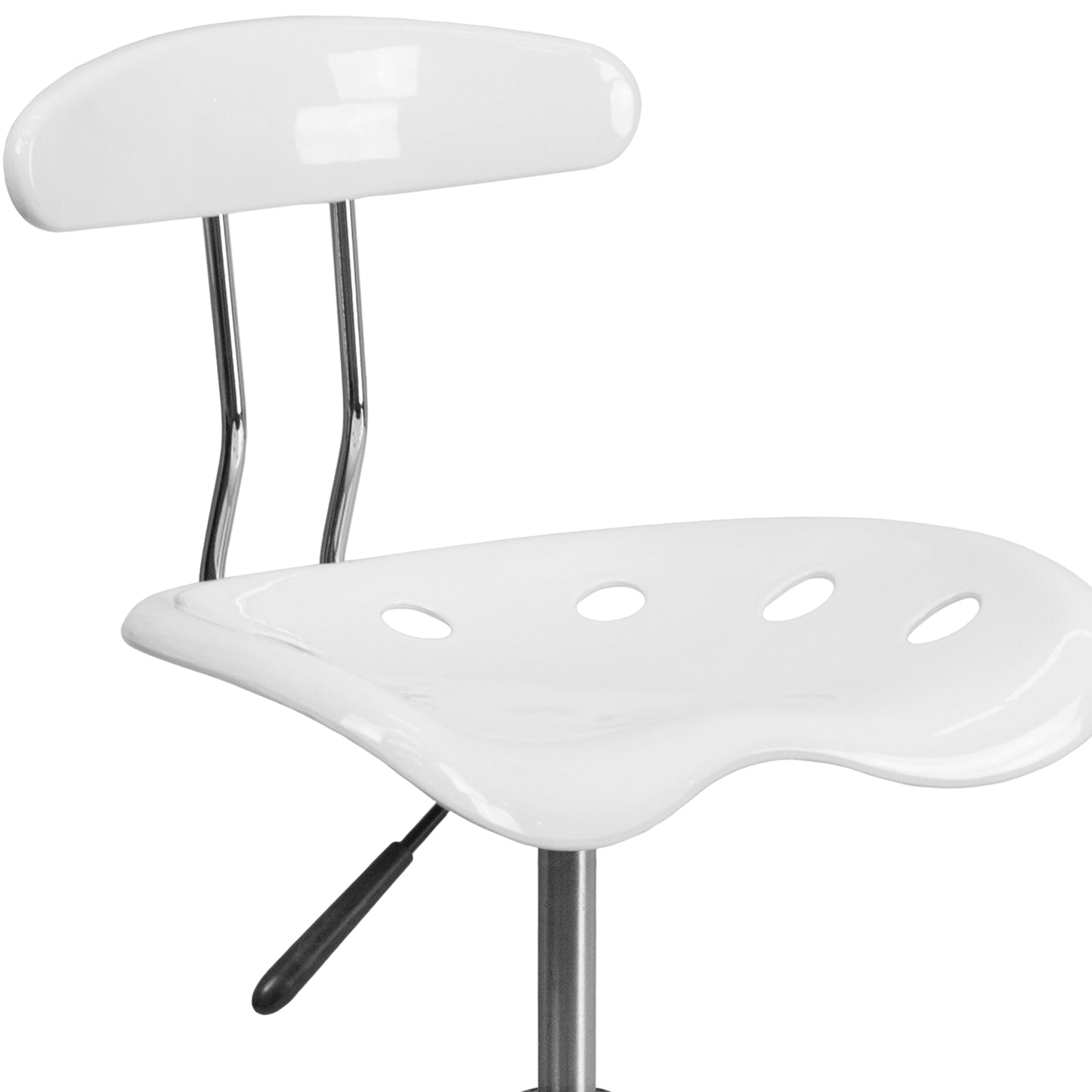 White Tractor Task Chair LF-214-WHITE-GG