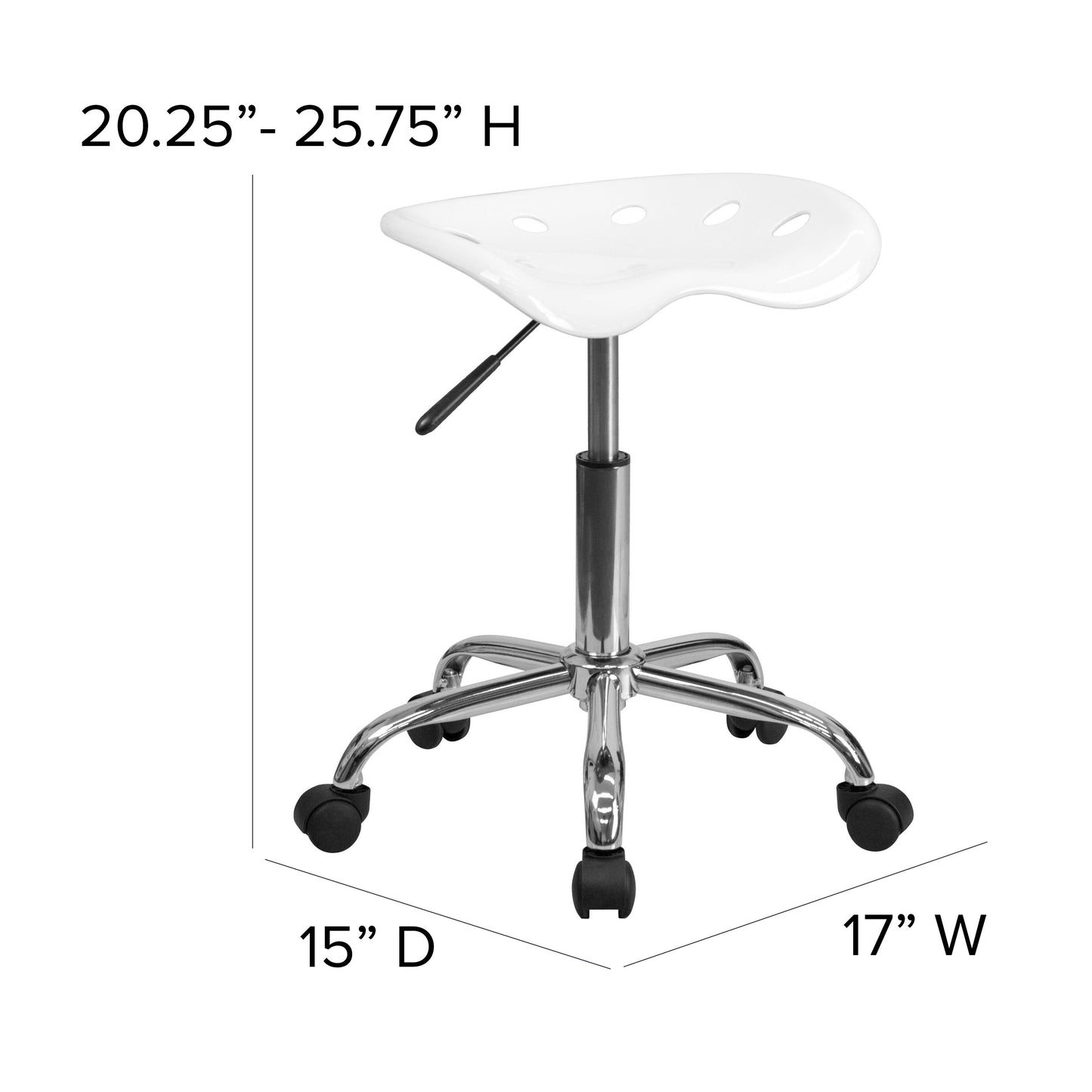 White Tractor Stool LF-214A-WHITE-GG