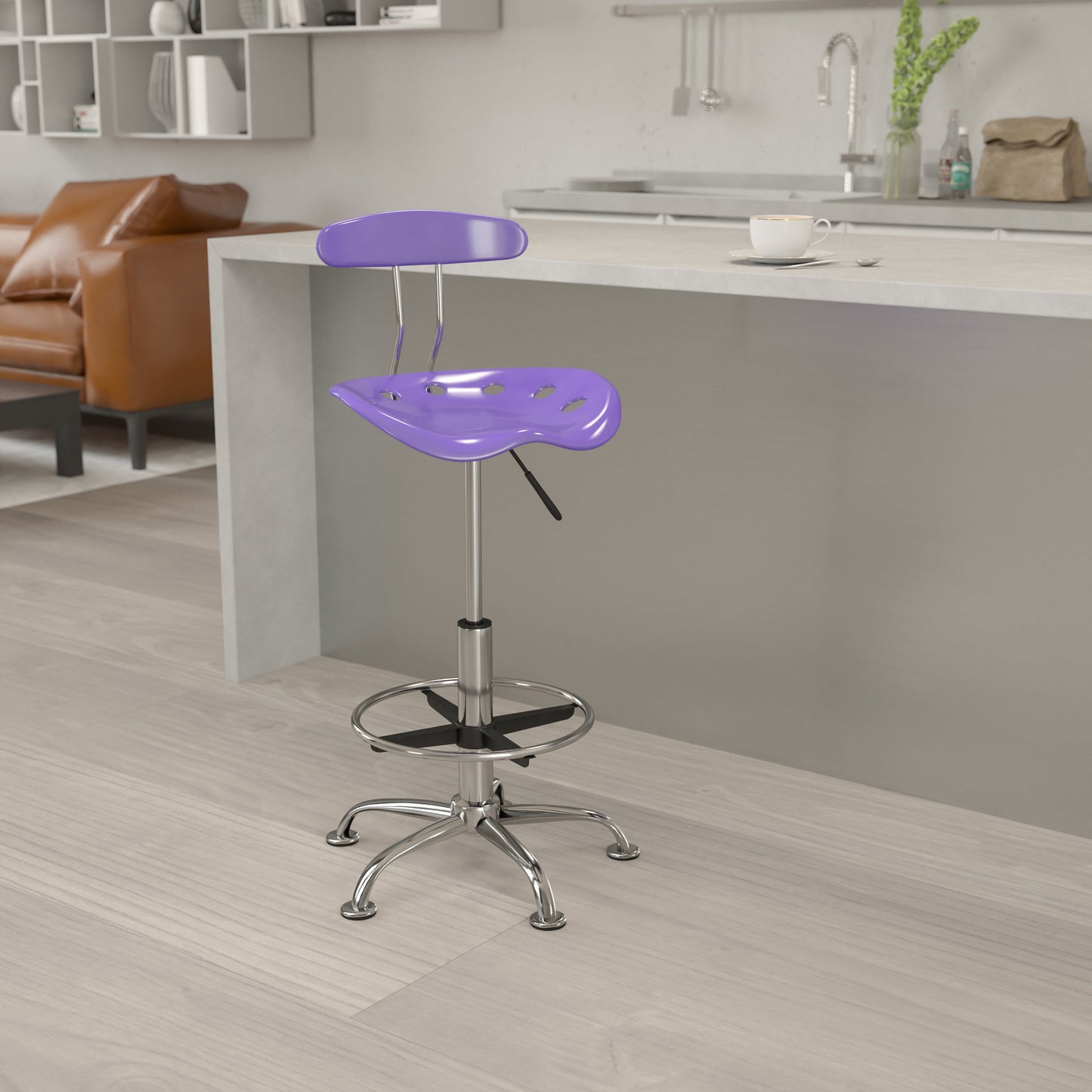 Violet Tractor Stool LF-215-VIOLET-GG