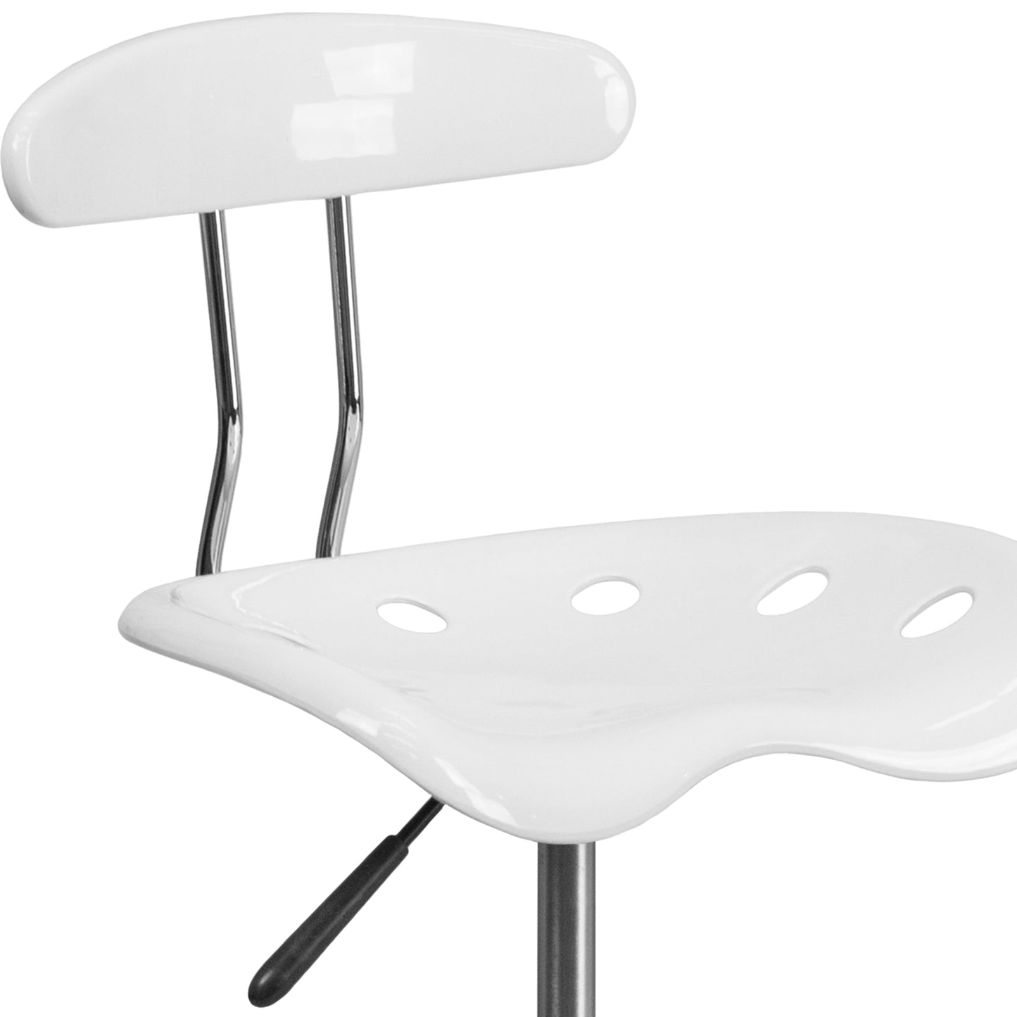 White Tractor Stool LF-215-WHITE-GG