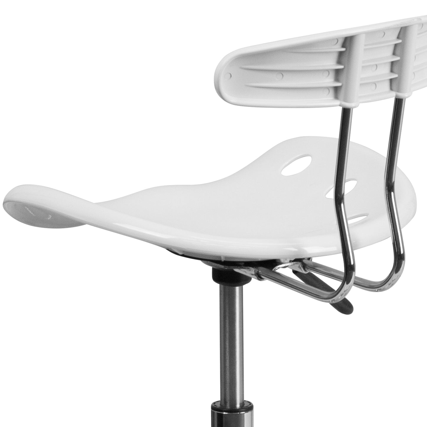 White Tractor Stool LF-215-WHITE-GG