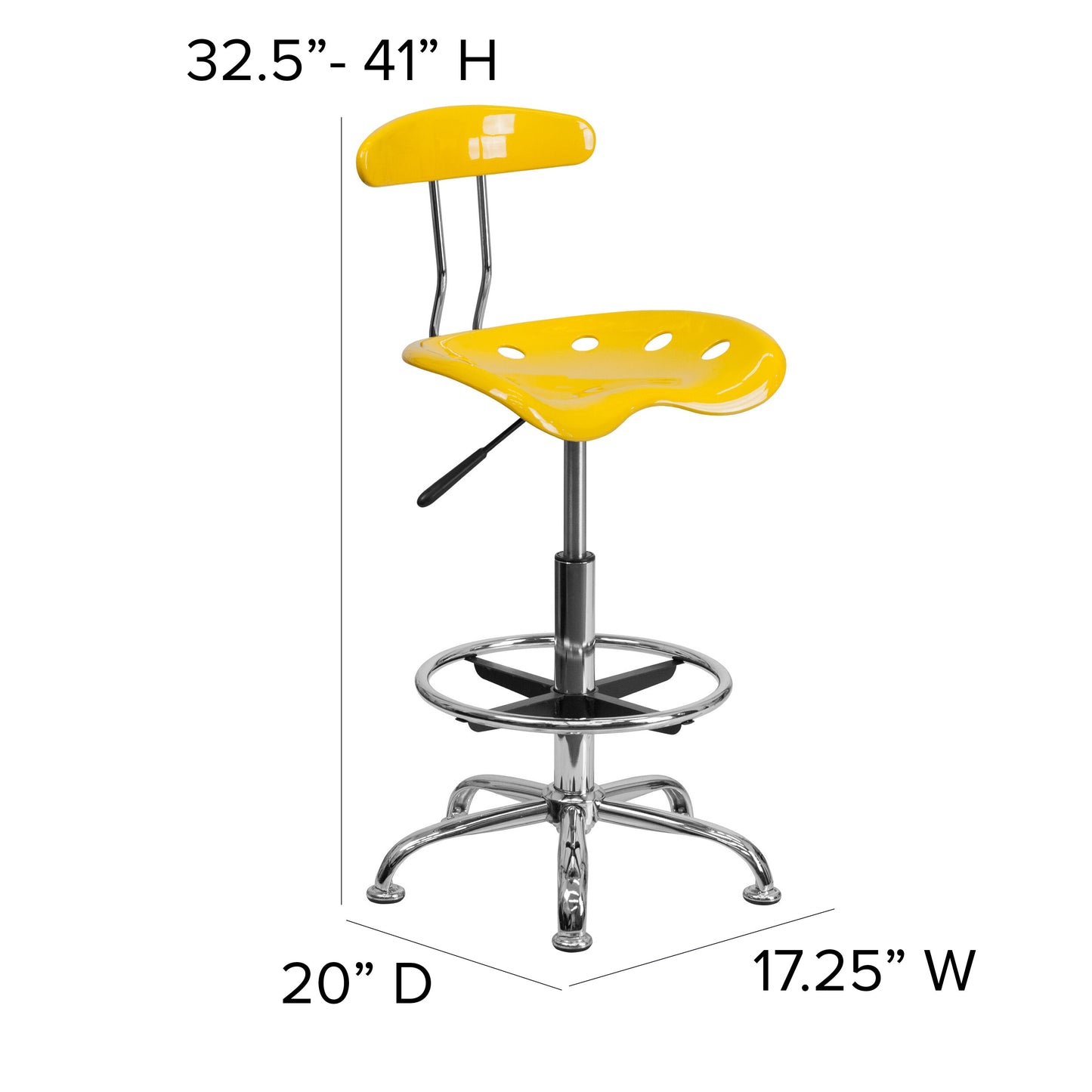 Yellow Tractor Stool LF-215-YELLOW-GG