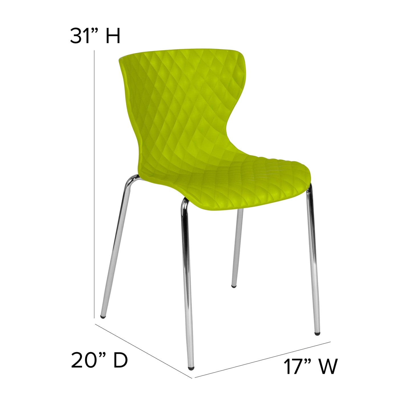 Green Plastic Stack Chair LF-7-07C-CGRN-GG