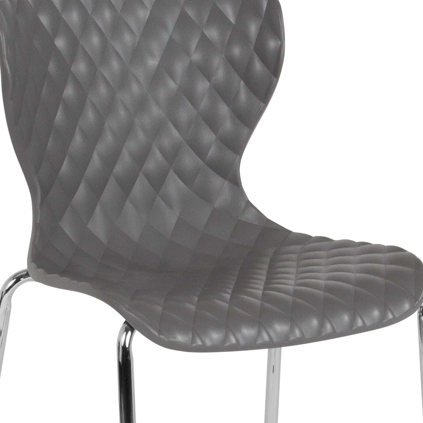 Gray Plastic Stack Chair LF-7-07C-GRY-GG