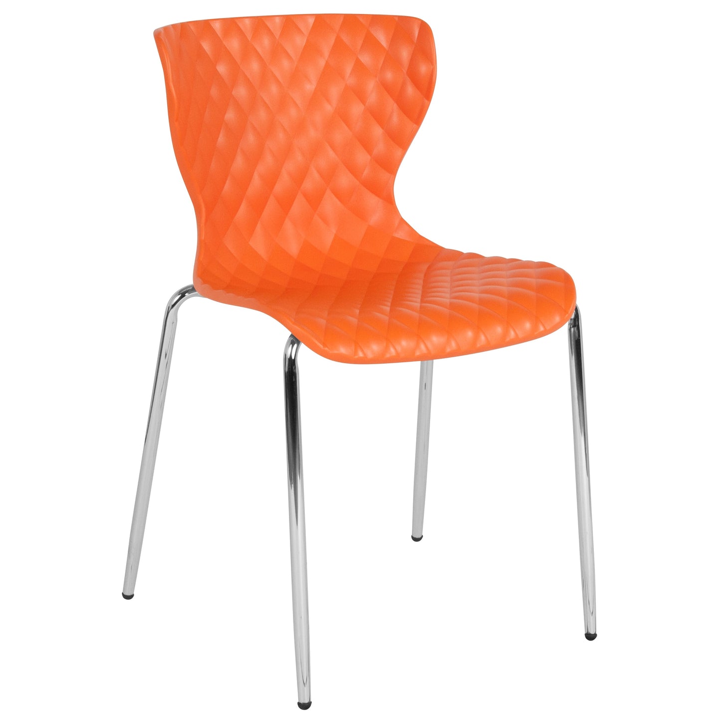 Orange Plastic Stack Chair LF-7-07C-ORNG-GG