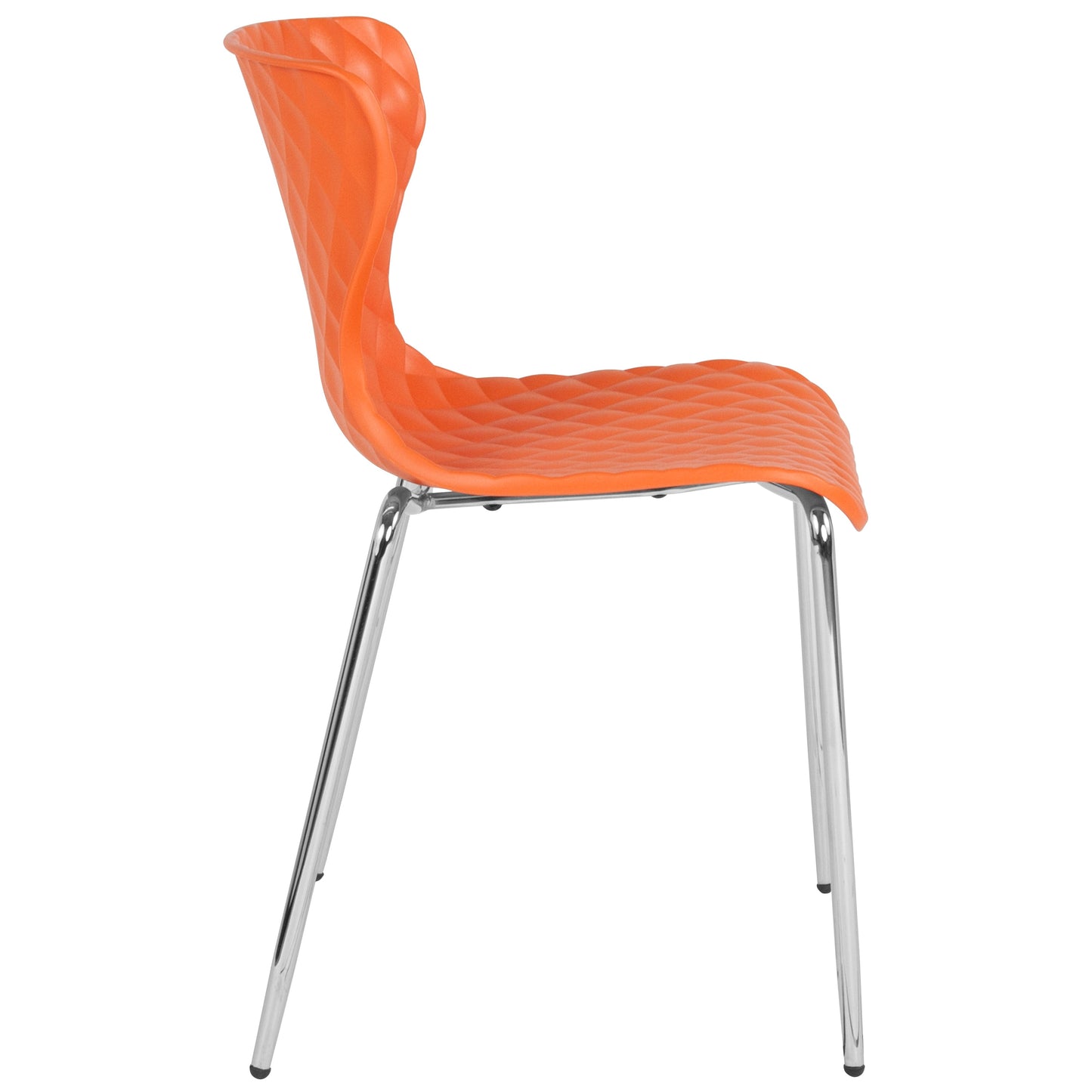 Orange Plastic Stack Chair LF-7-07C-ORNG-GG