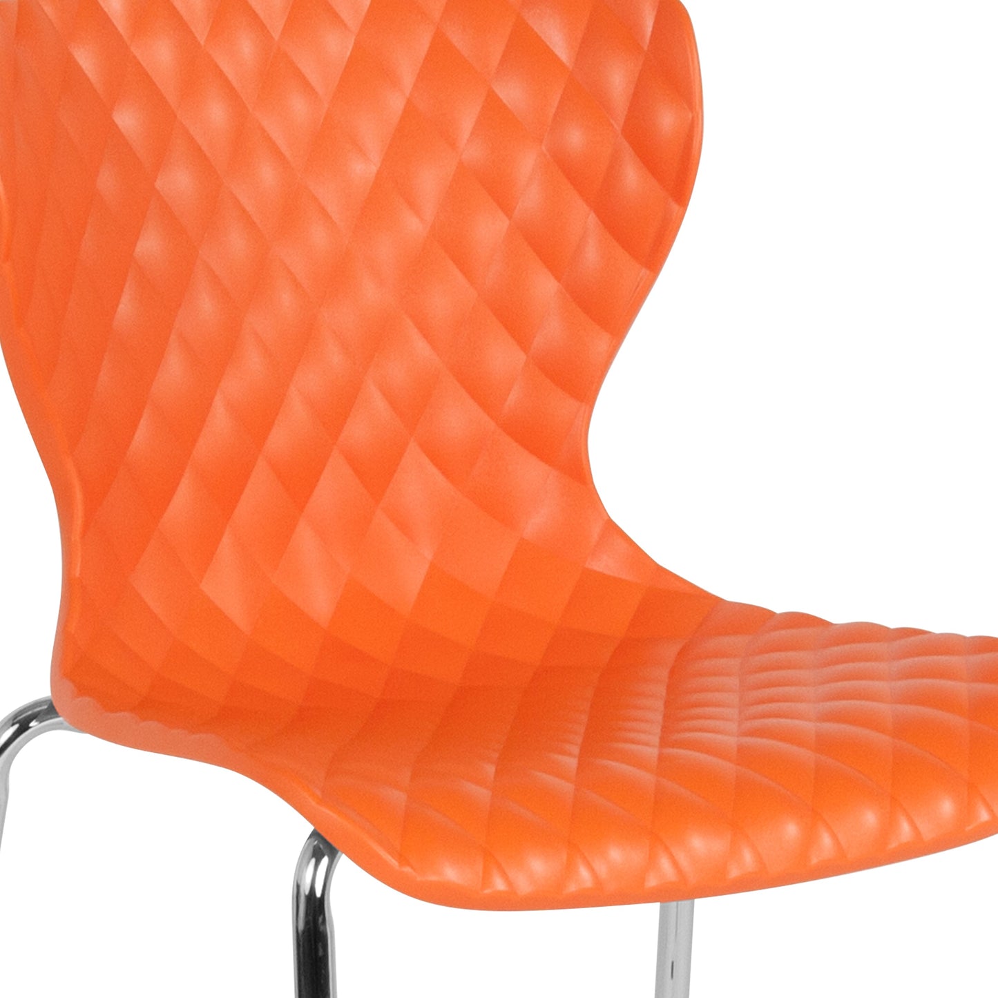 Orange Plastic Stack Chair LF-7-07C-ORNG-GG