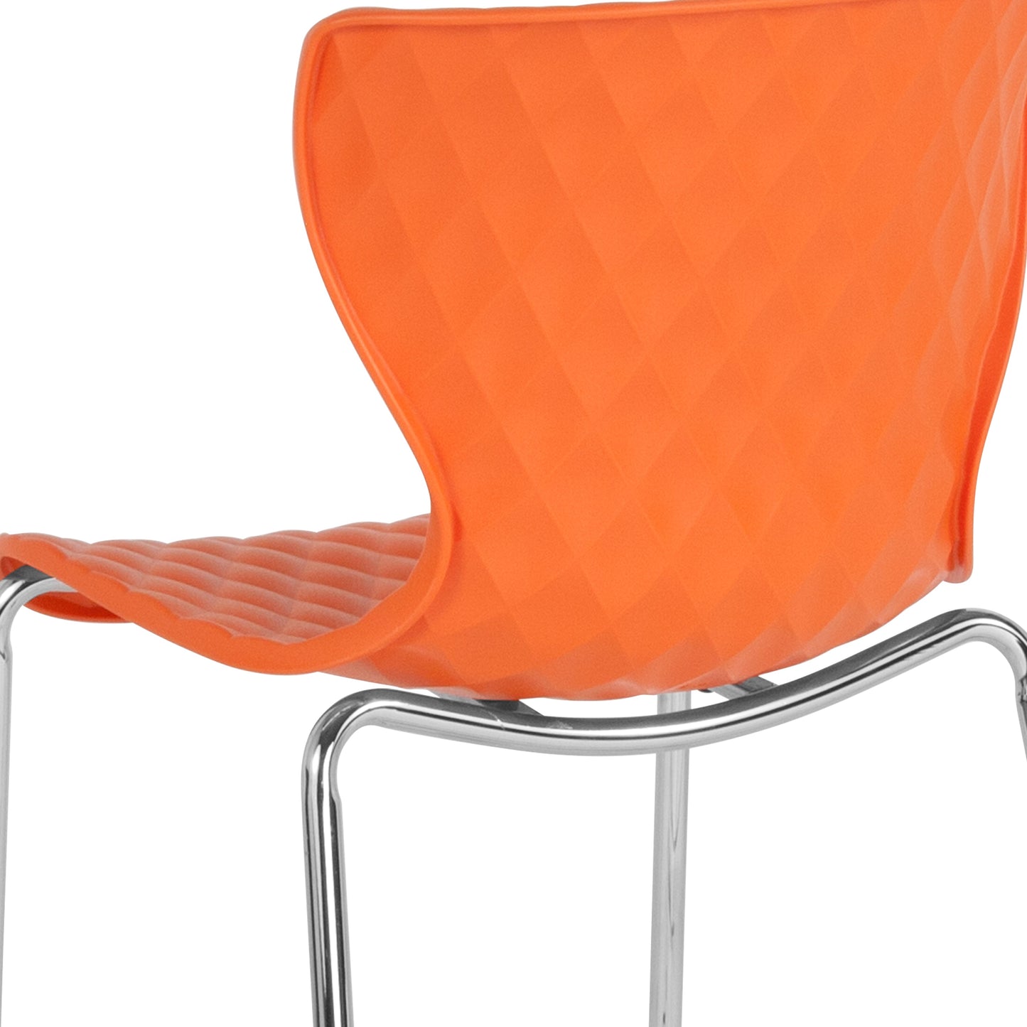 Orange Plastic Stack Chair LF-7-07C-ORNG-GG