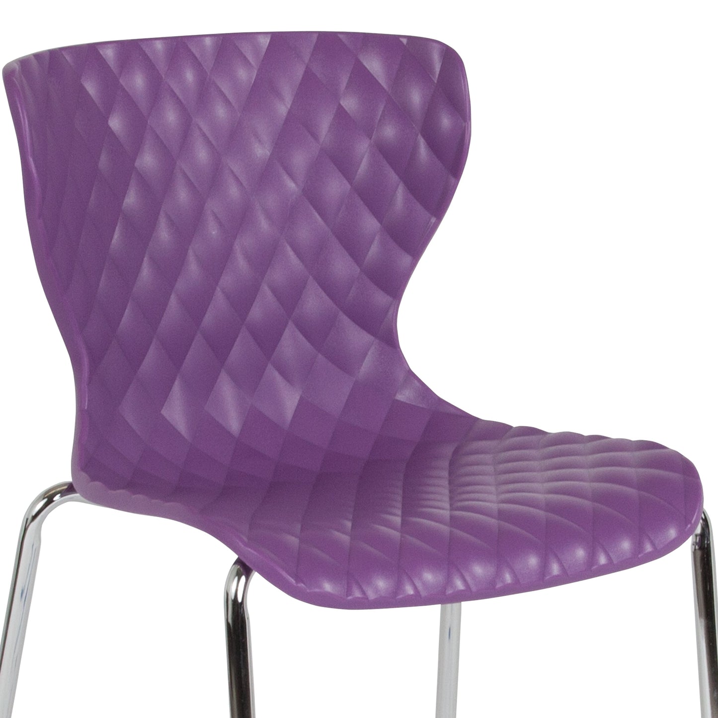 Purple Plastic Stack Chair LF-7-07C-PUR-GG