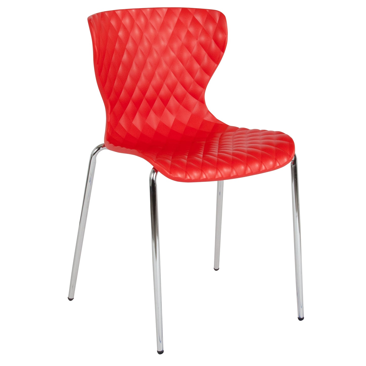 Red Plastic Stack Chair LF-7-07C-RED-GG