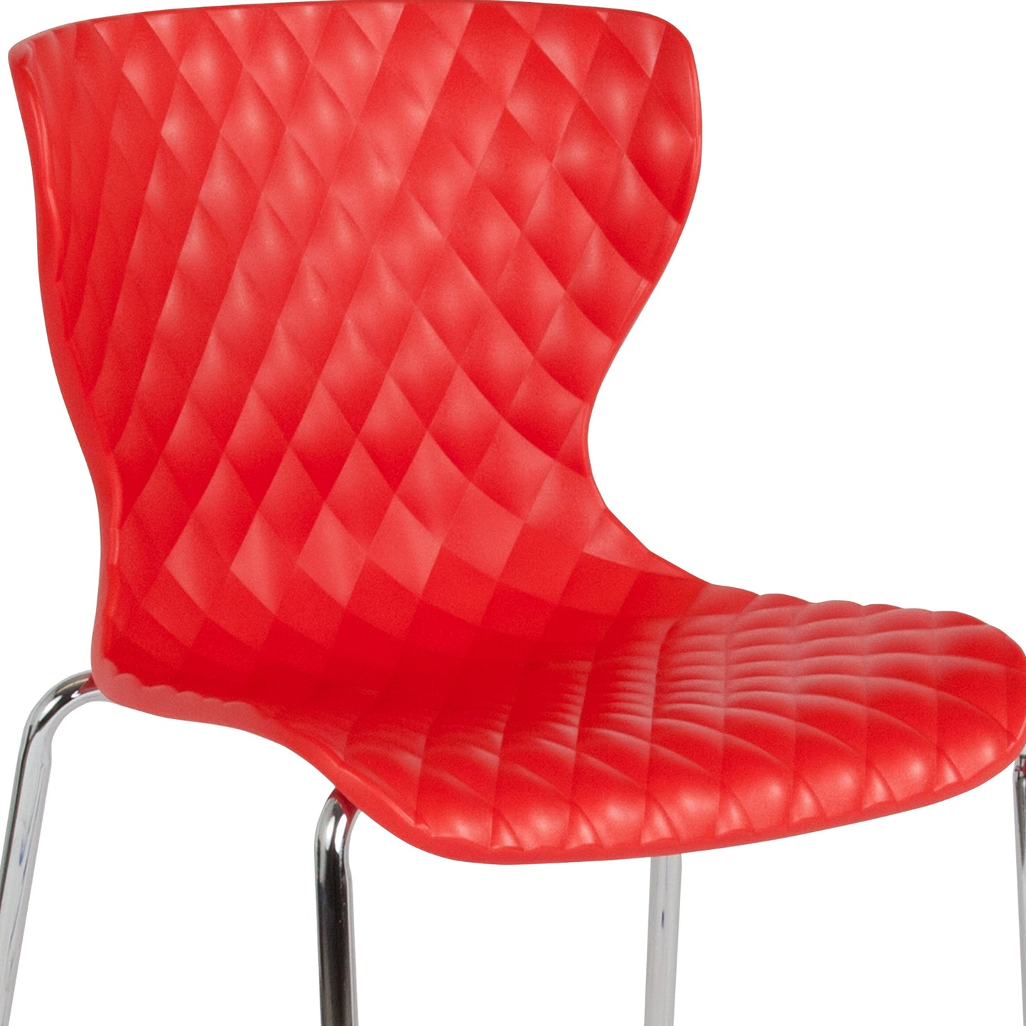 Red Plastic Stack Chair LF-7-07C-RED-GG