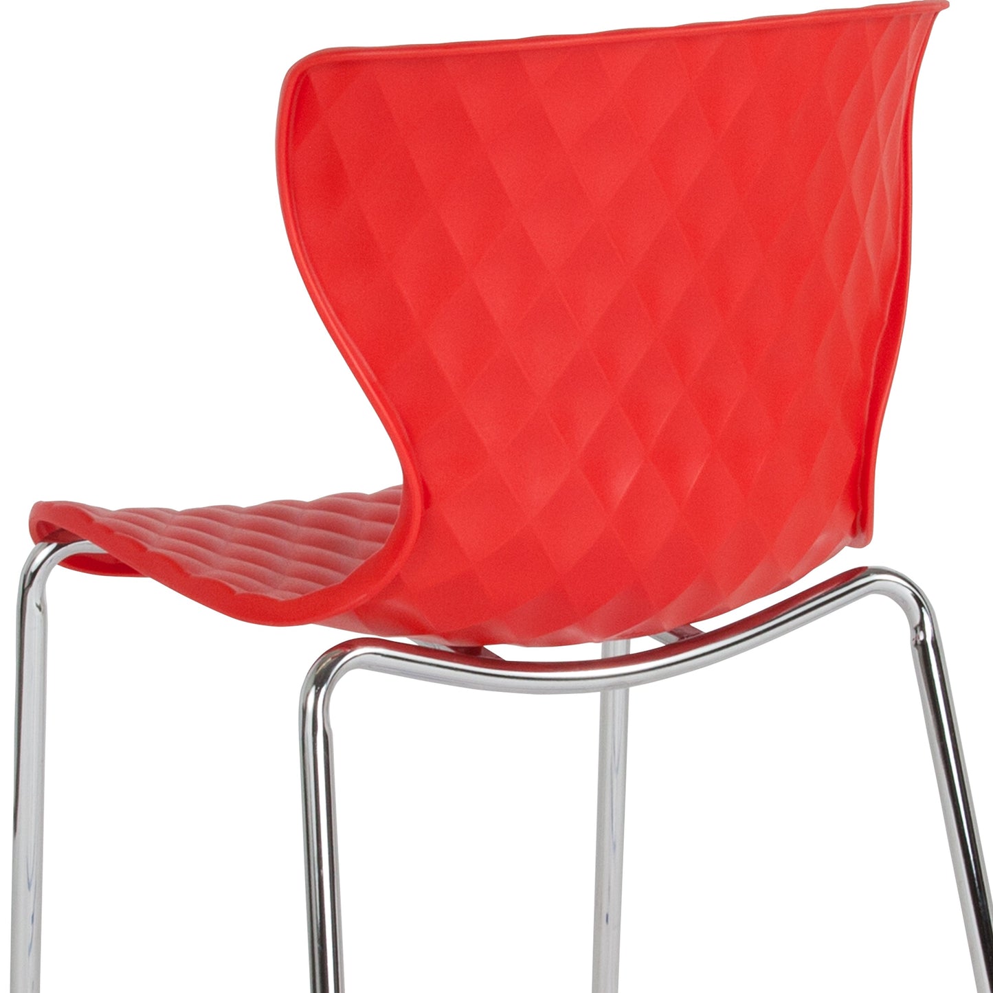 Red Plastic Stack Chair LF-7-07C-RED-GG