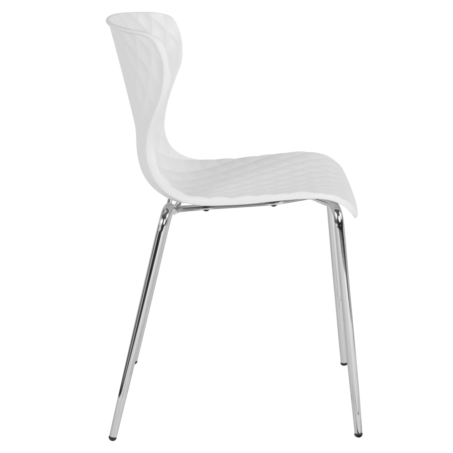 White Plastic Stack Chair LF-7-07C-WH-GG