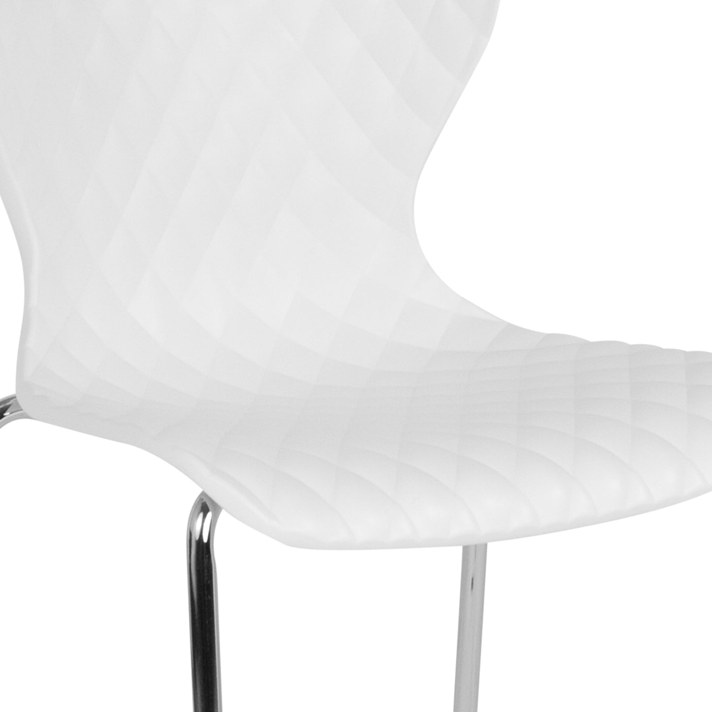 White Plastic Stack Chair LF-7-07C-WH-GG