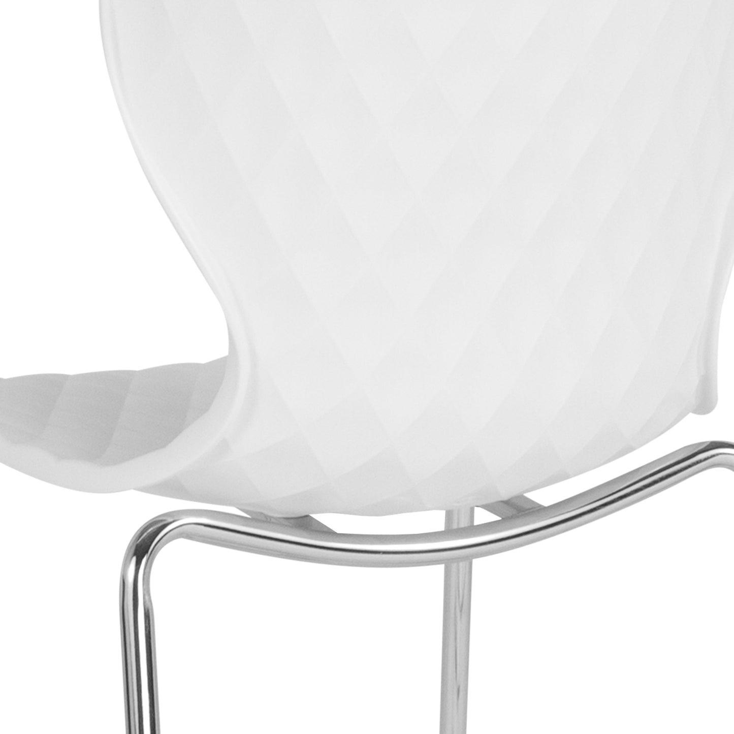 White Plastic Stack Chair LF-7-07C-WH-GG