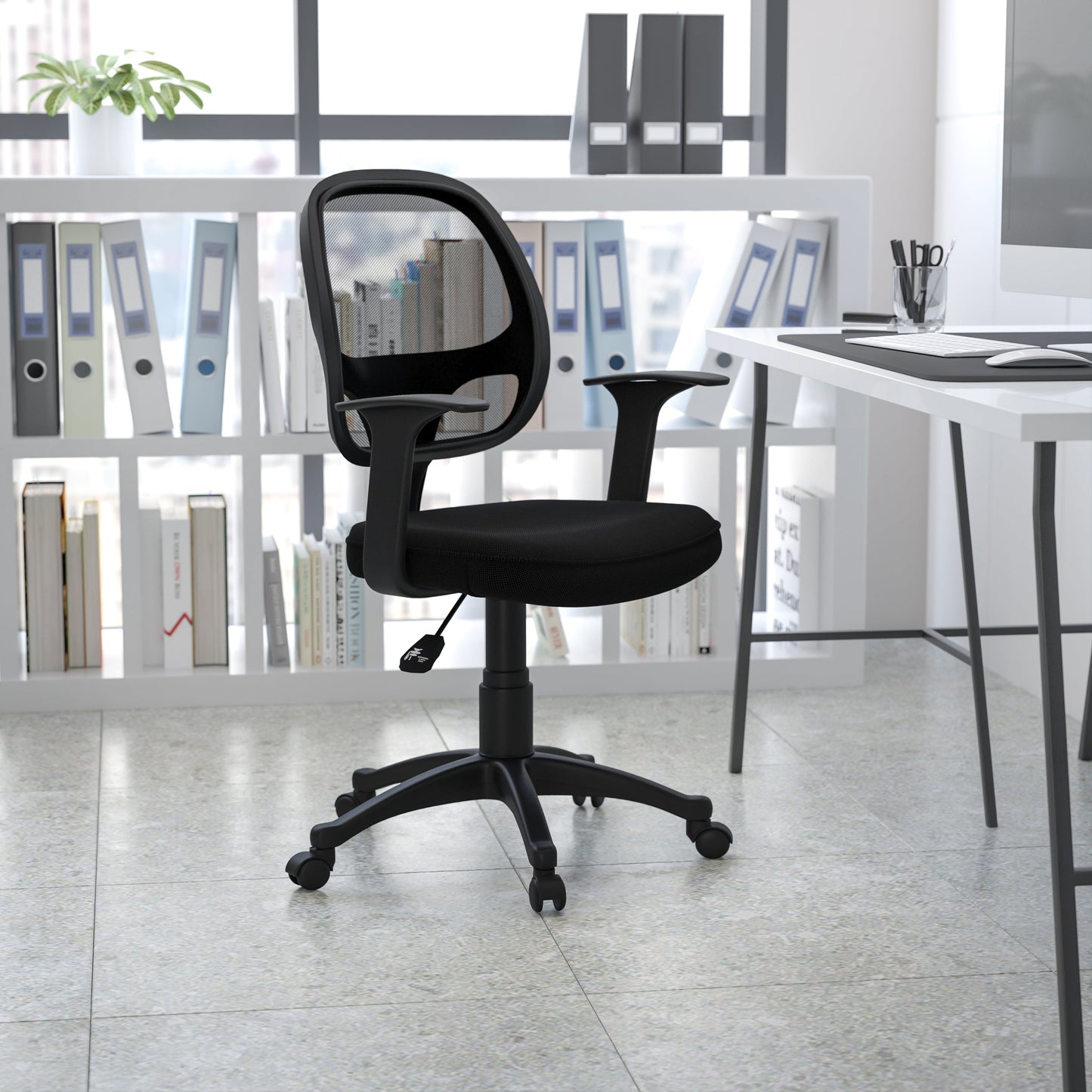 Black Mid-Back Task Chair LF-W-118A-BK-GG