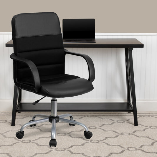 Black Mid-Back Task Chair LF-W-61B-2-GG