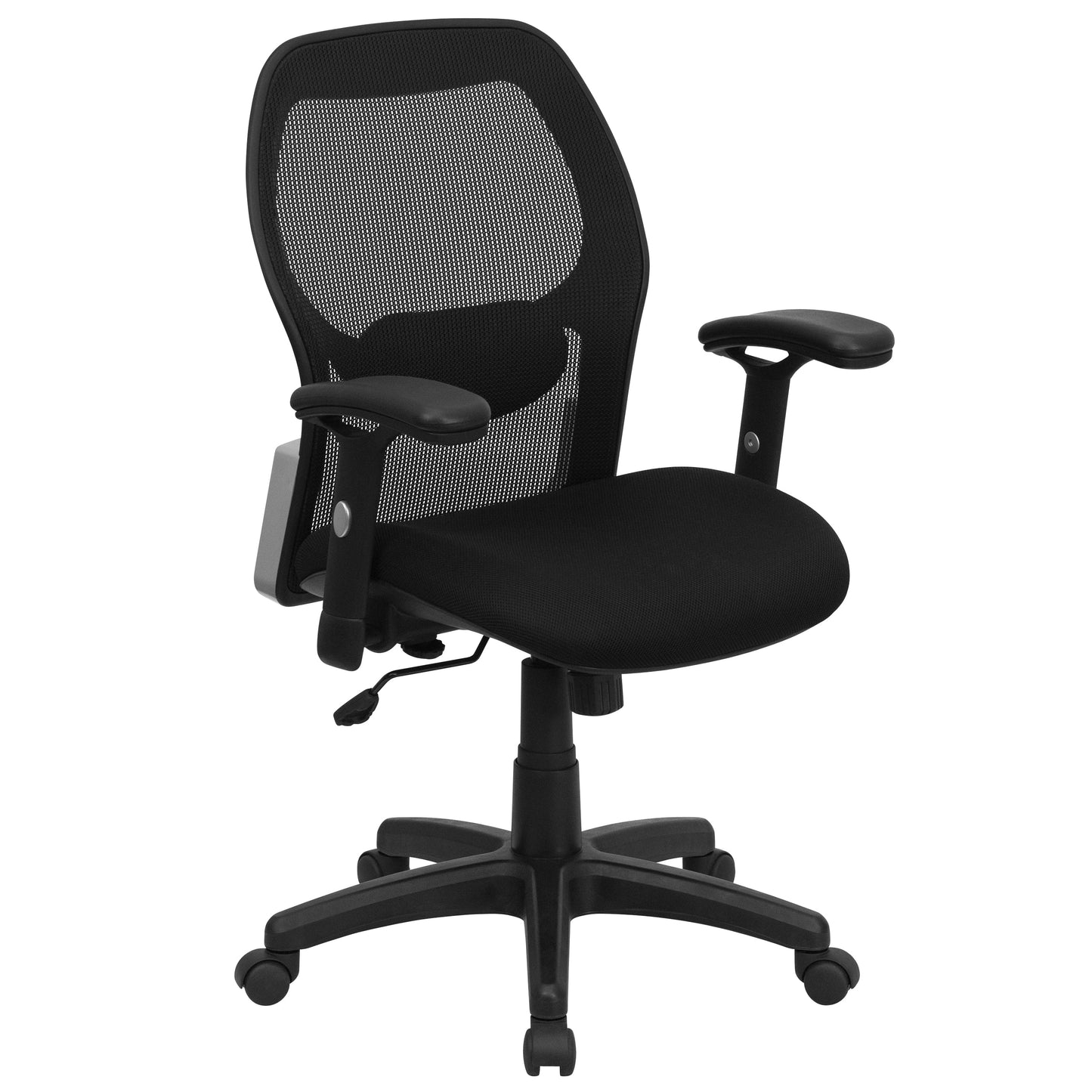 Black Mid-Back Mesh Chair LF-W42B-GG