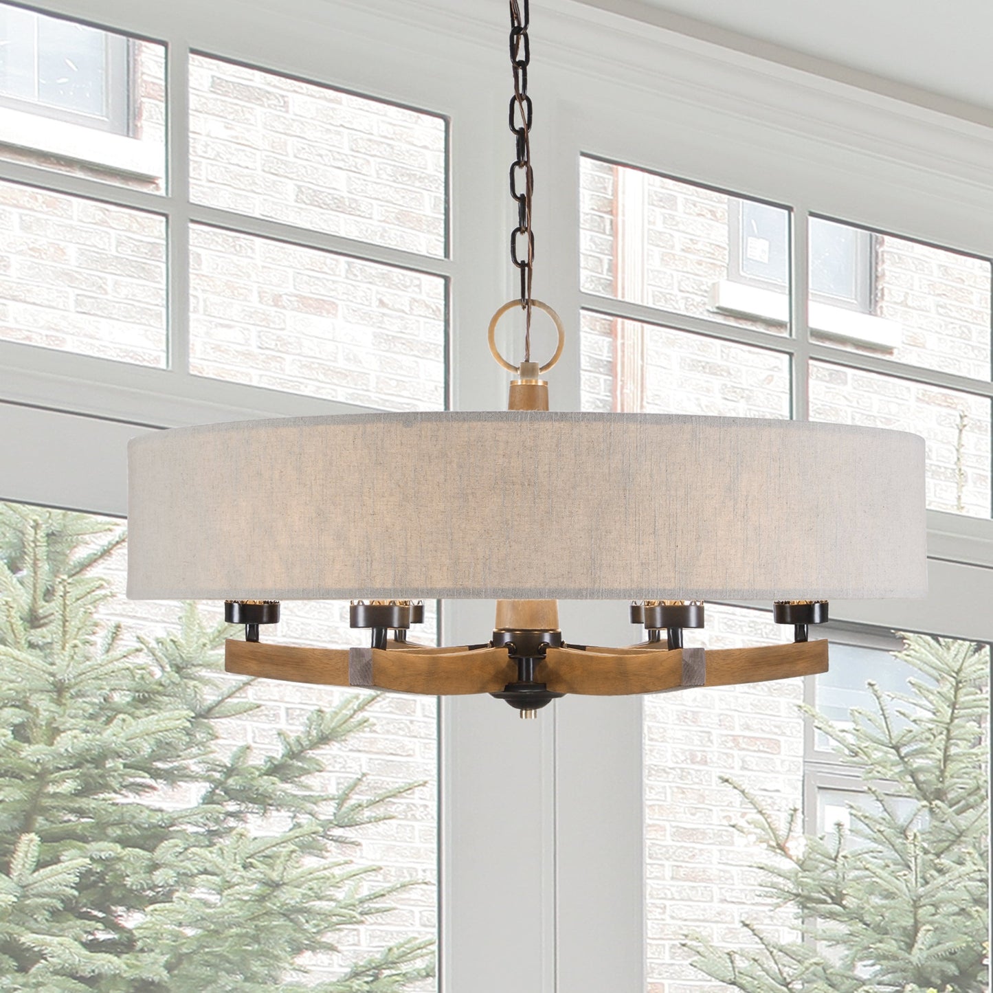 Uttermost Woodall 6 Light Drum Chandelier