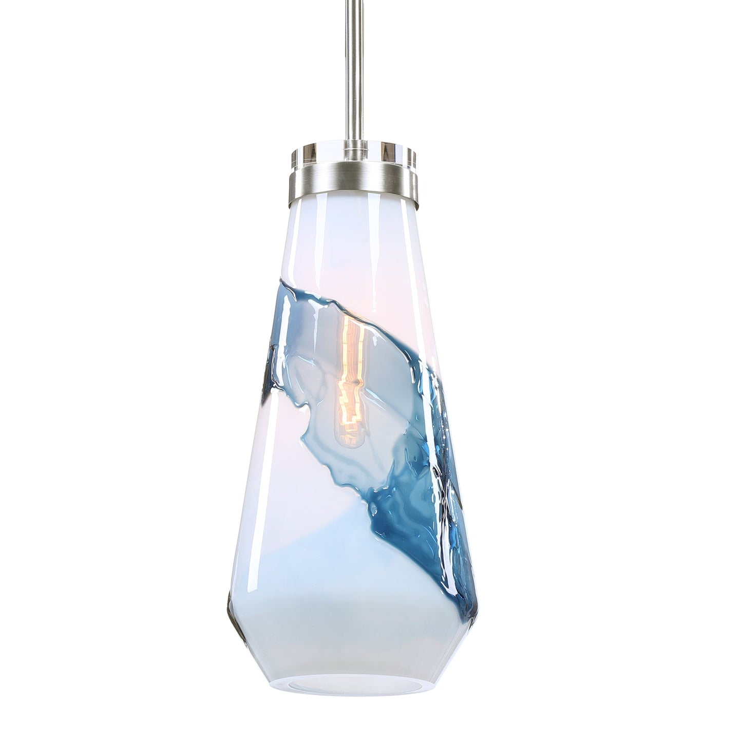 Uttermost Windswept Blue & White 1 Light Mini Pendant