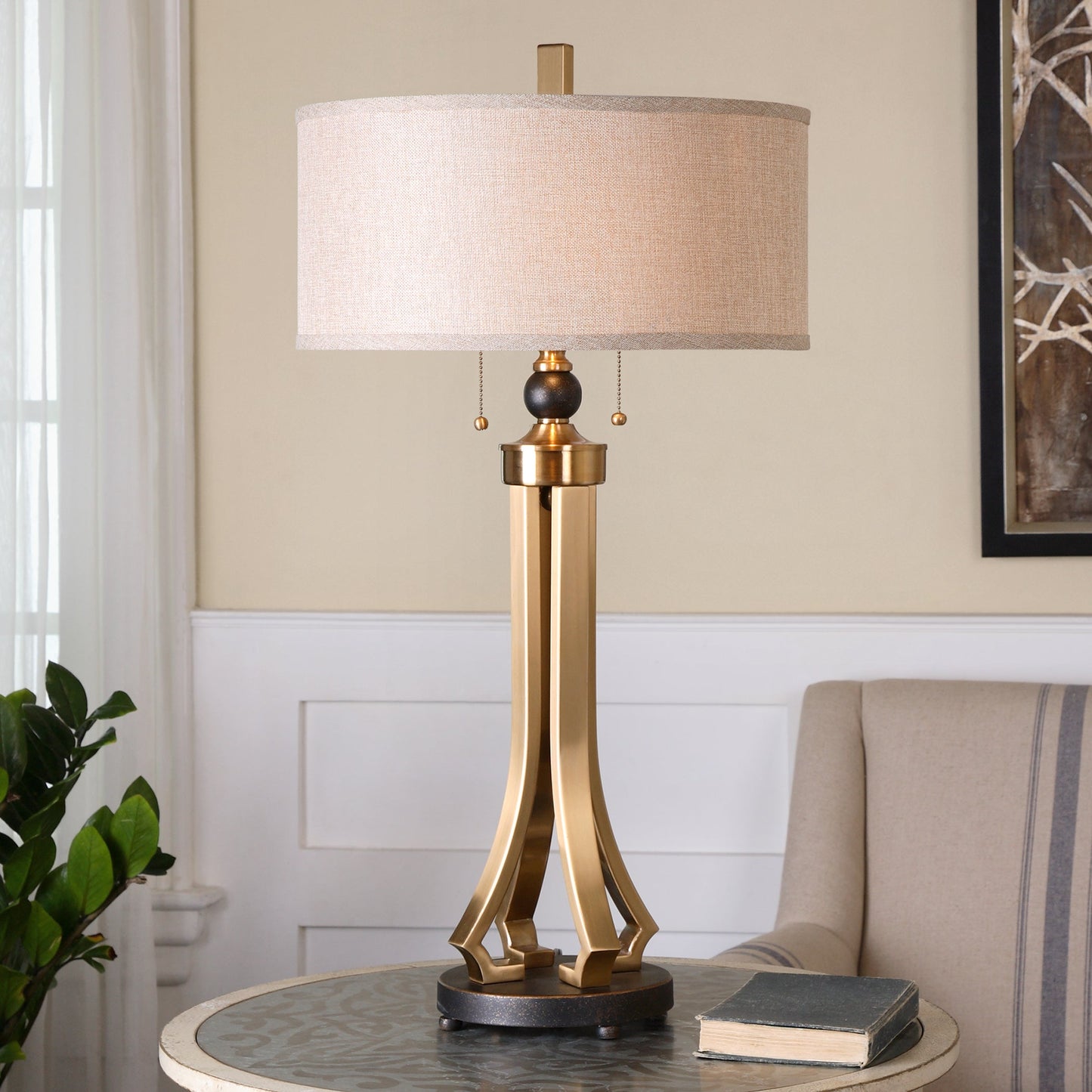 Uttermost Selvino Brushed Brass Table Lamp