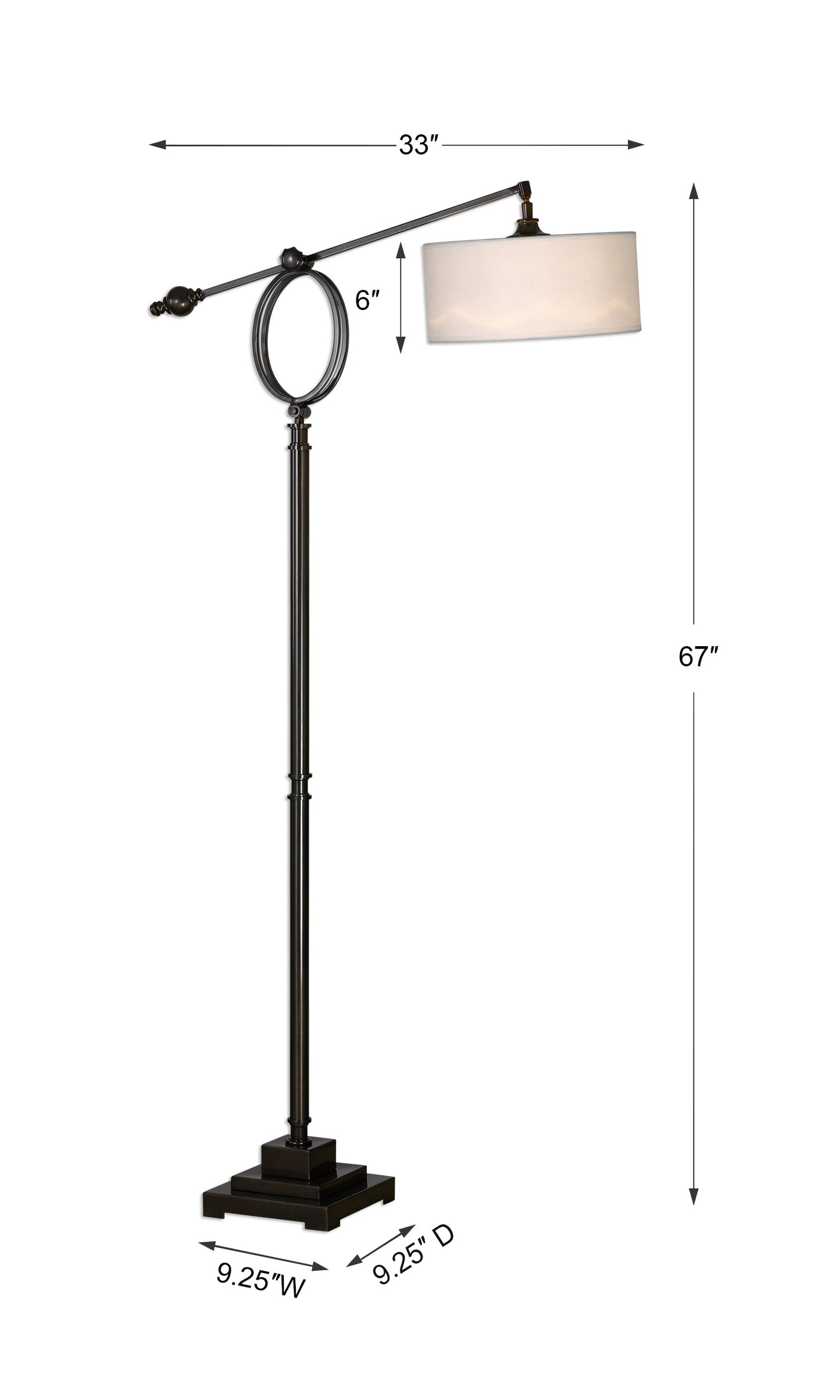 Uttermost Levisa Brushed Bronze Floor Lamp