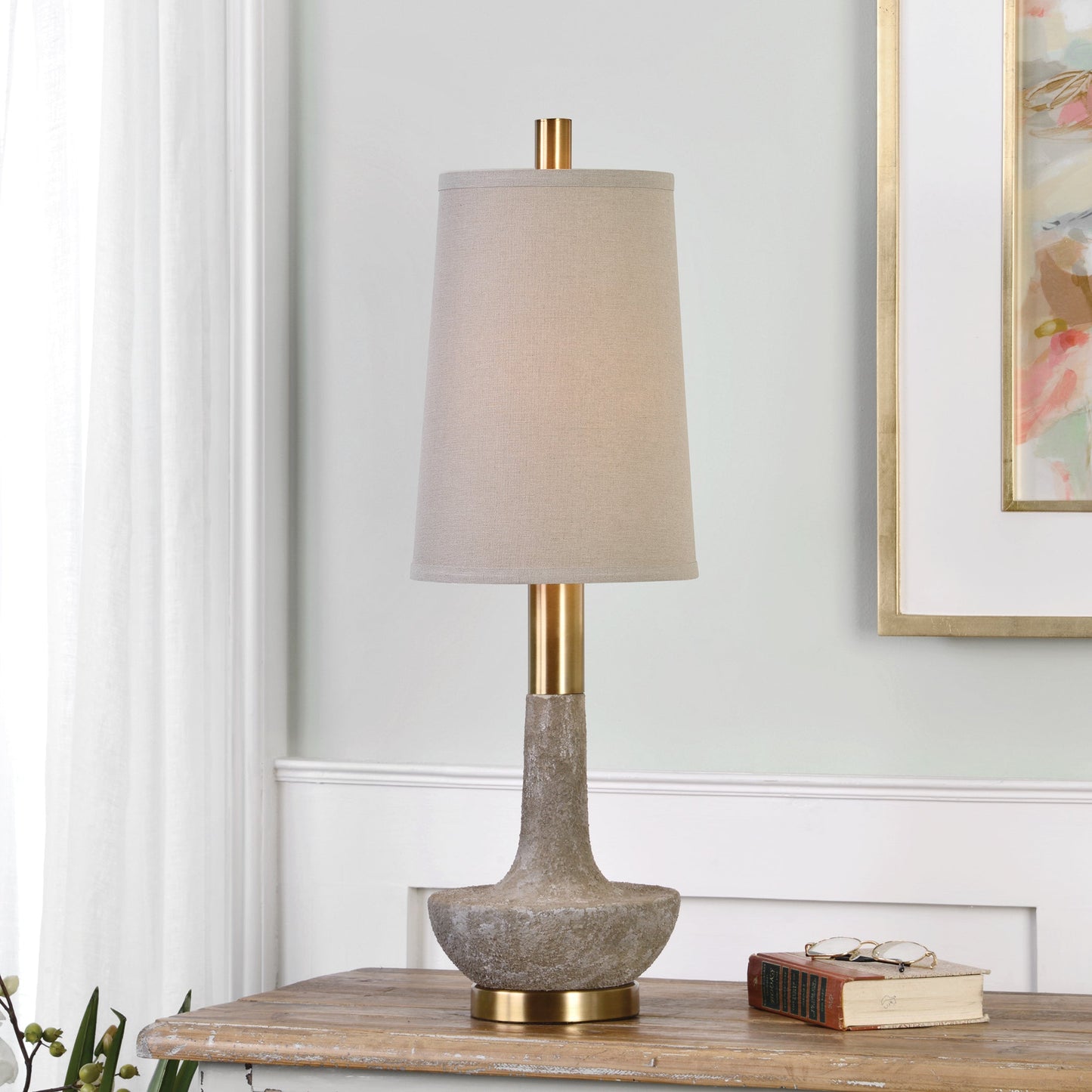 Uttermost Volongo Stone Ivory Buffet Lamp