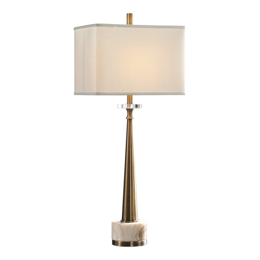 Uttermost Verner Tapered Brass Table Lamp