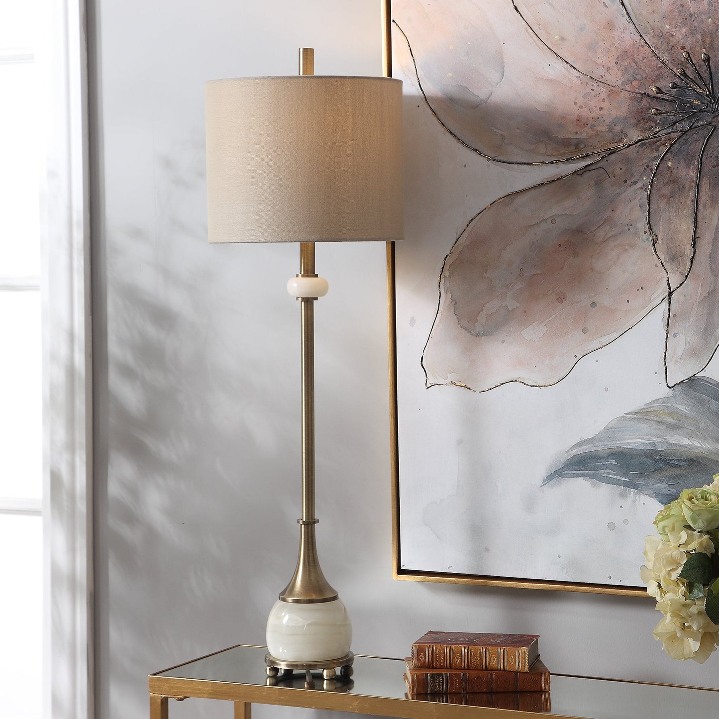 Uttermost Natania Plated Brass Buffet Lamp