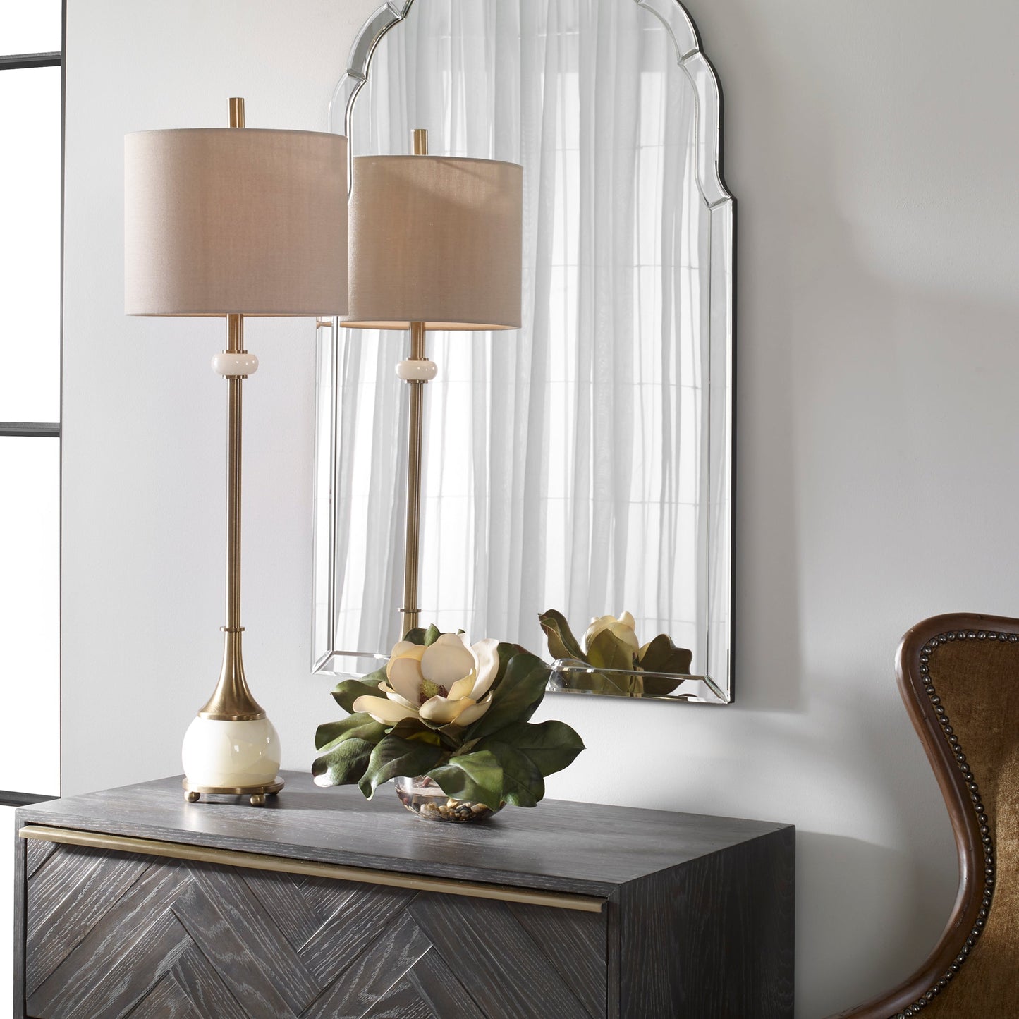 Uttermost Natania Plated Brass Buffet Lamp