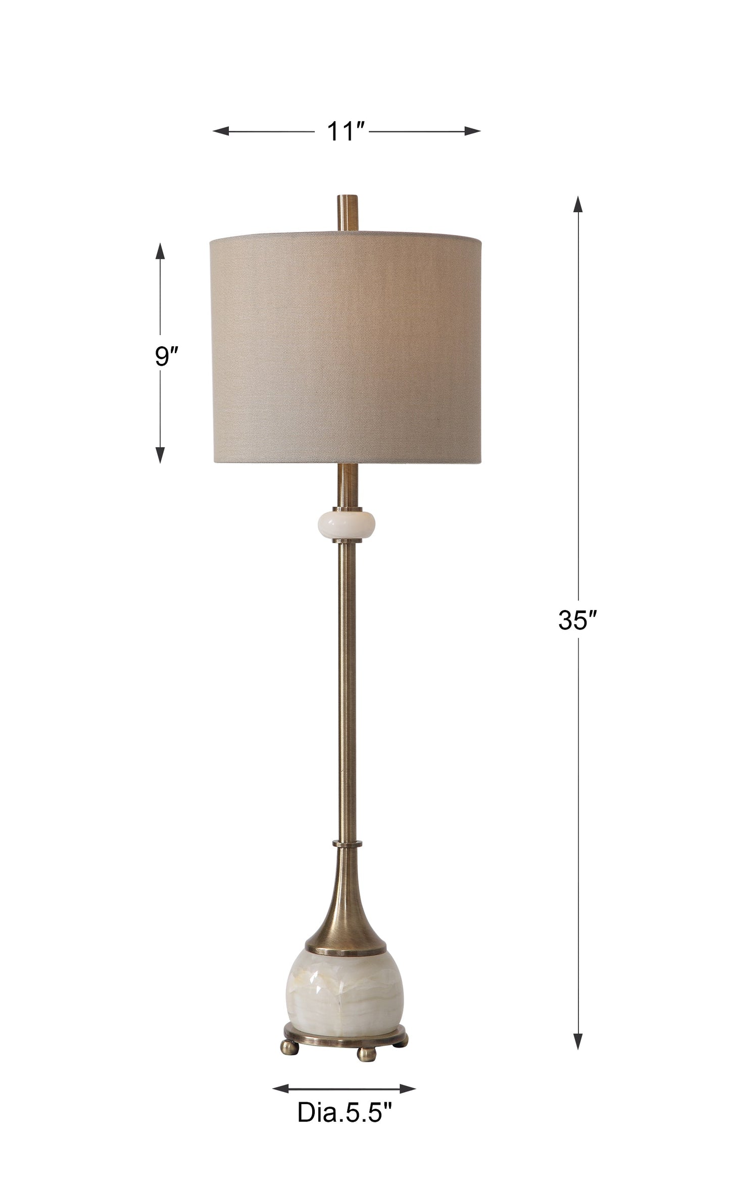 Uttermost Natania Plated Brass Buffet Lamp