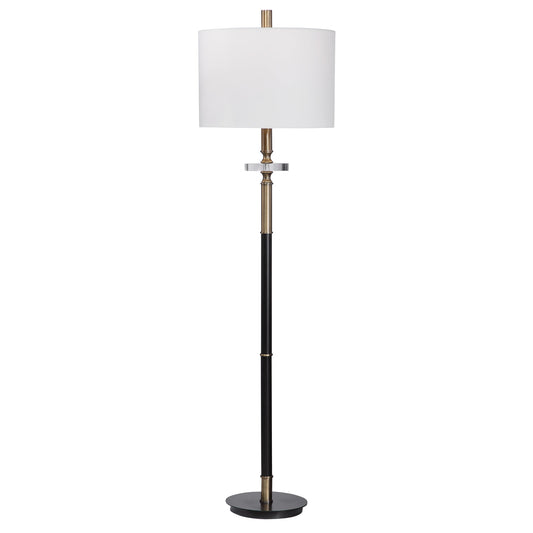 Uttermost Maud Aged Black Floor Lamp