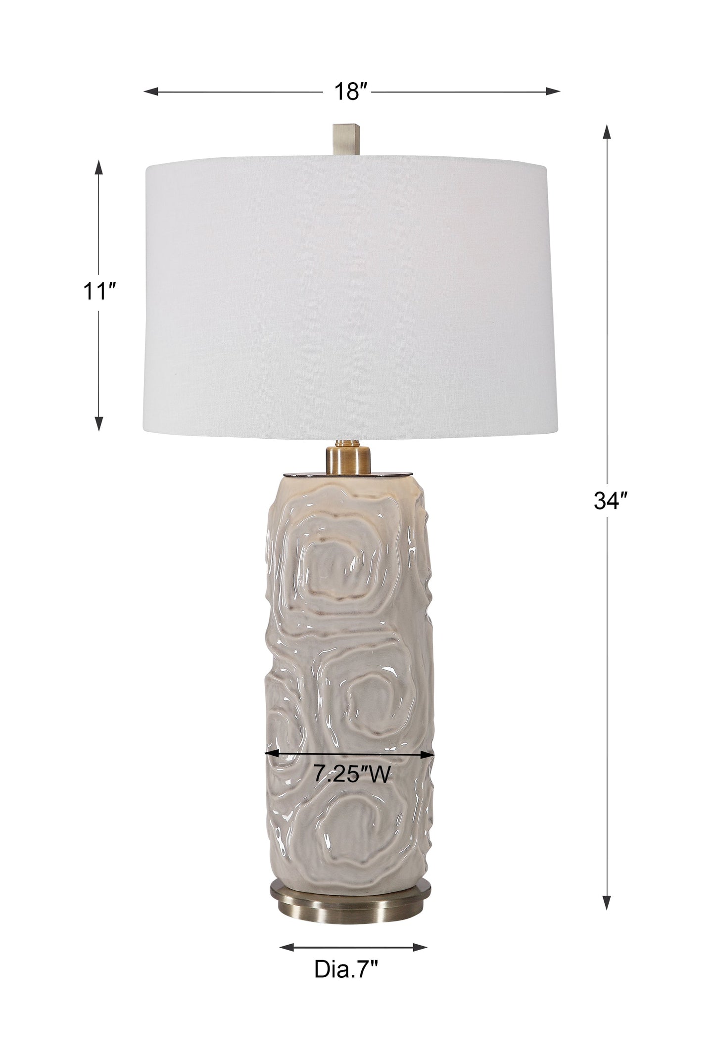 Uttermost Zade Warm Gray Table Lamp