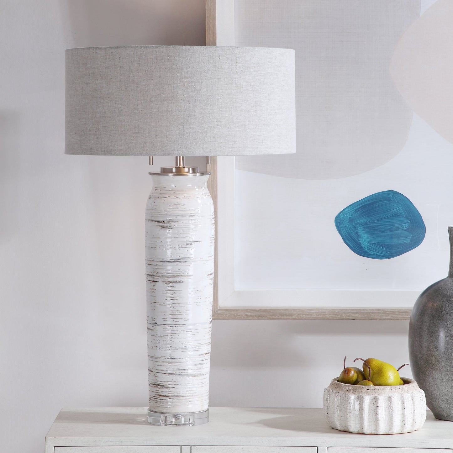 Uttermost Lenta White Table Lamp