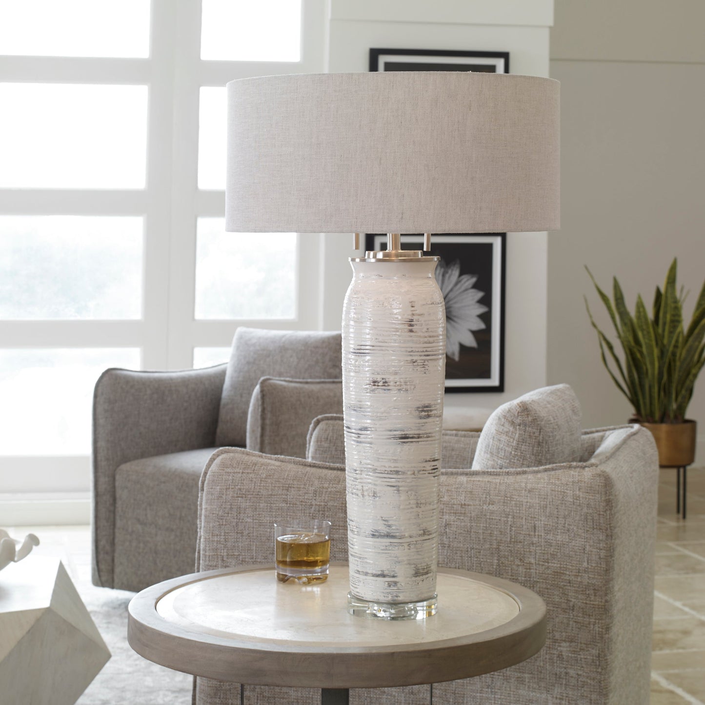 Uttermost Lenta White Table Lamp