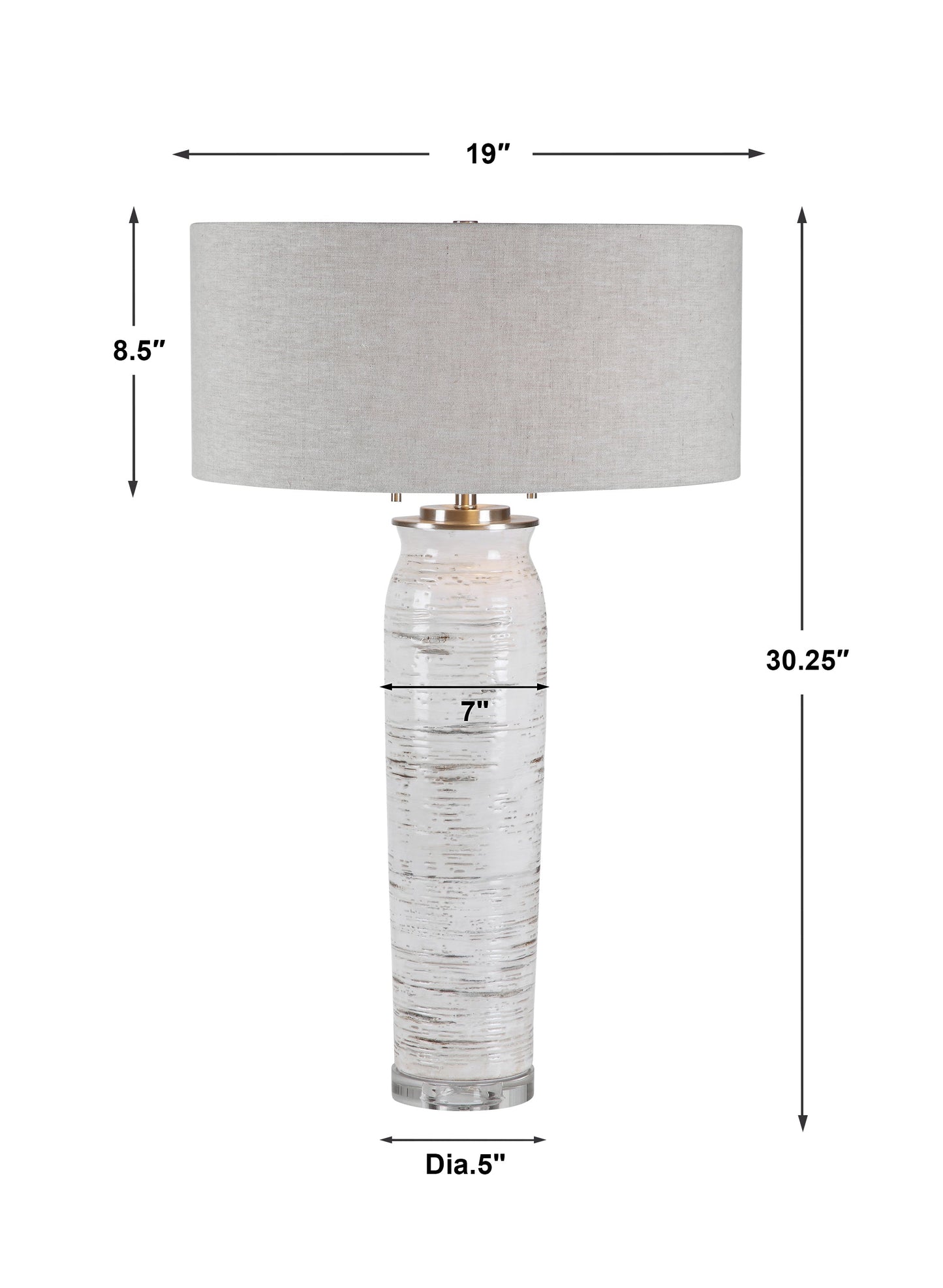 Uttermost Lenta White Table Lamp