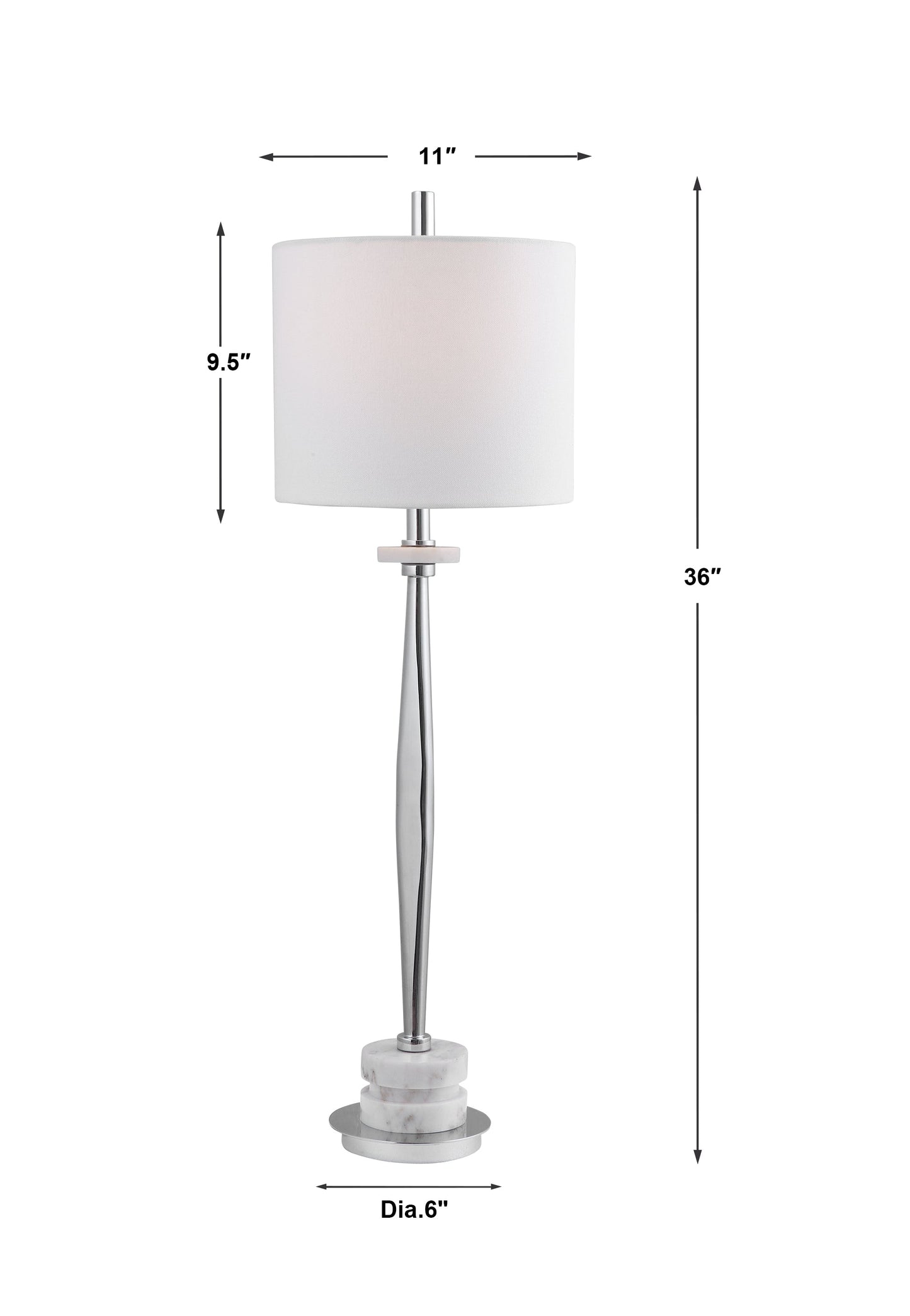 Uttermost Magnus Chrome Buffet Lamp