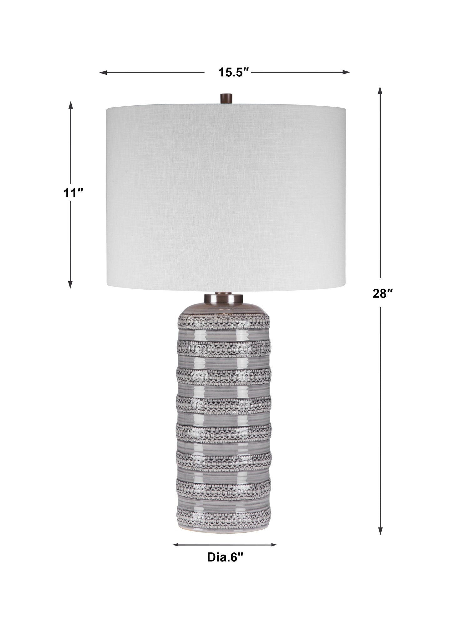 Uttermost Alenon Light Gray Table Lamp