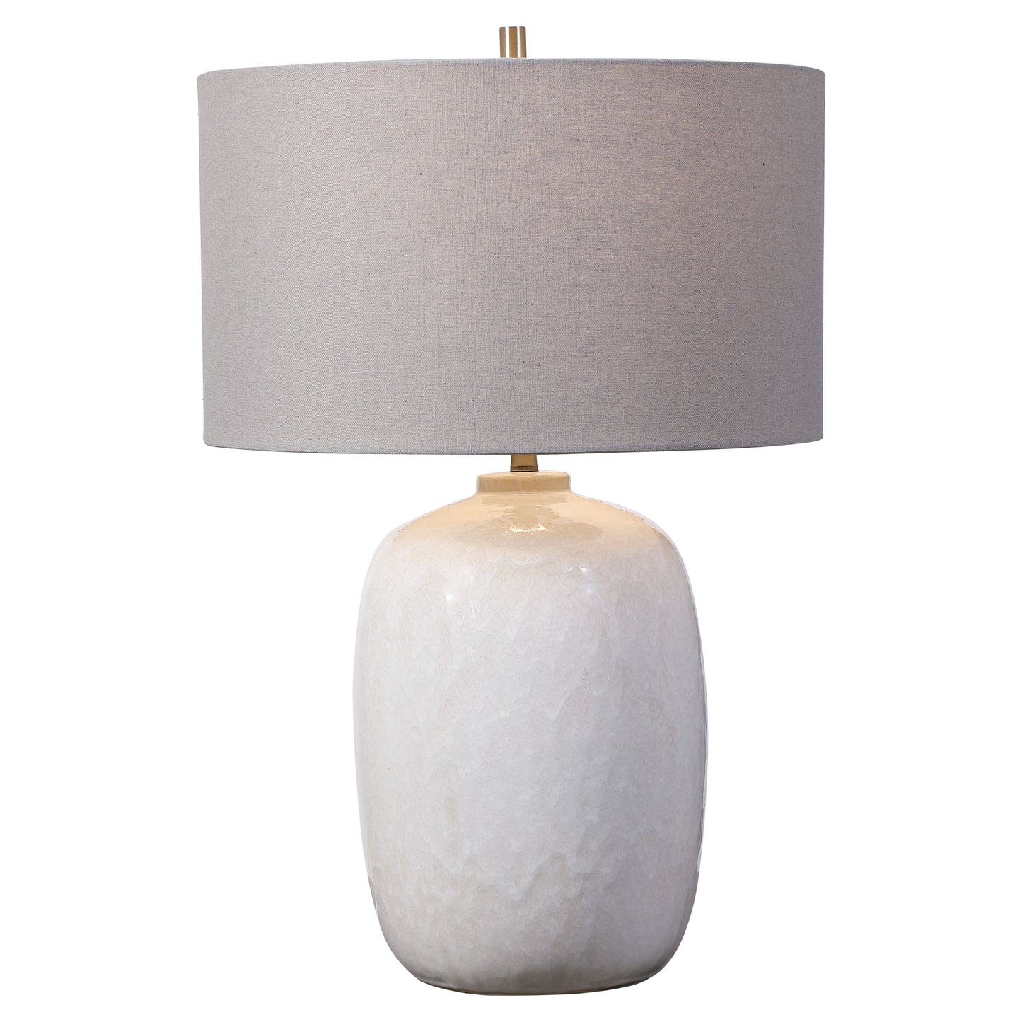 Uttermost Winterscape White Glaze Table Lamp