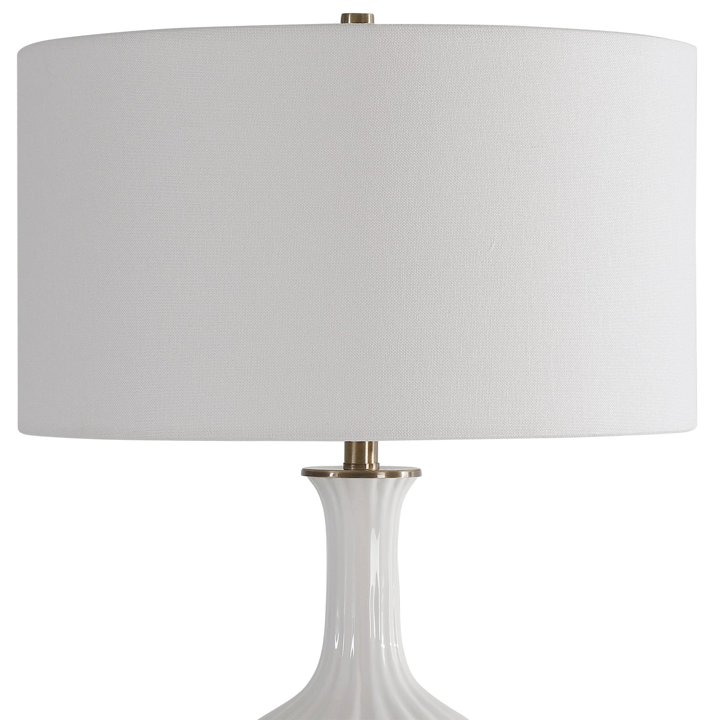 Uttermost Strauss White Ceramic Table Lamp