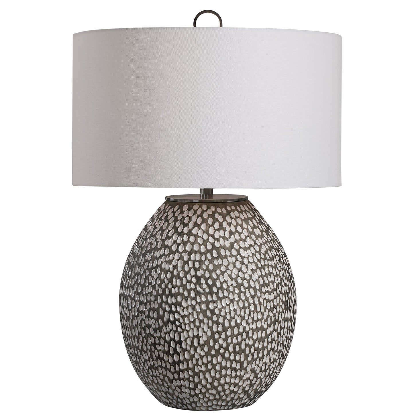 Uttermost Cyprien Gray White Table Lamp