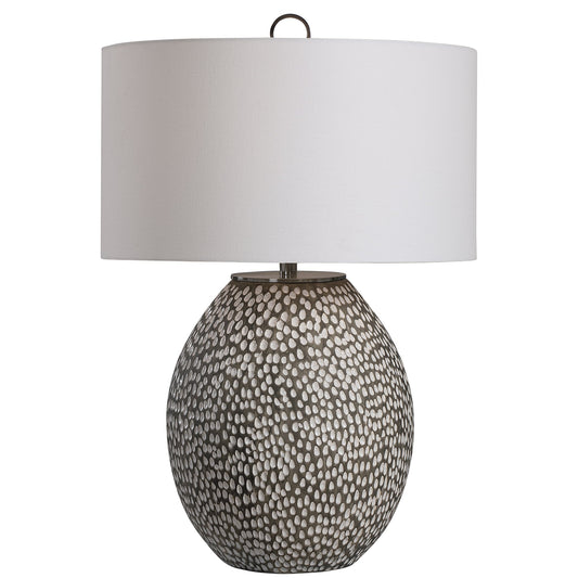 Uttermost Cyprien Gray White Table Lamp