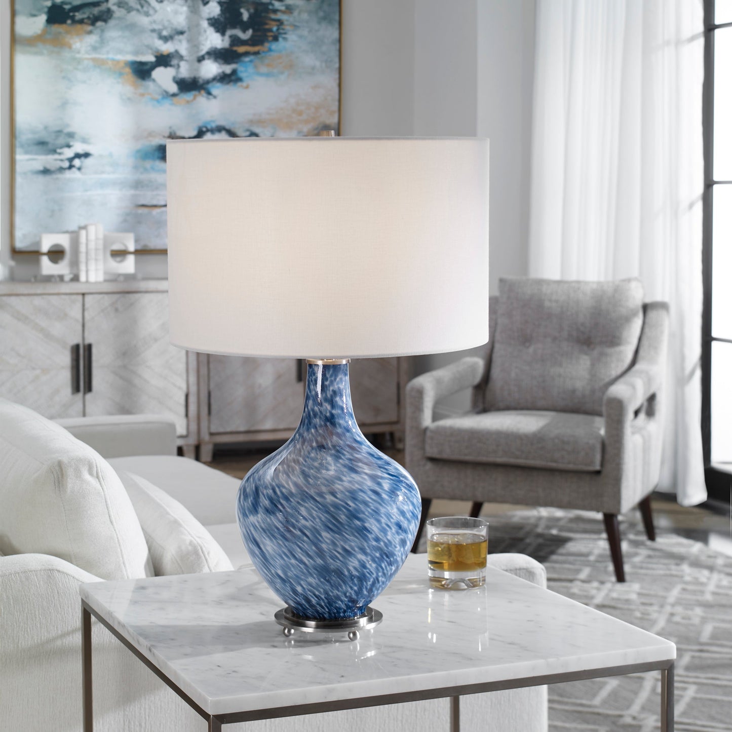 Uttermost Cove Cobalt Blue Table Lamp