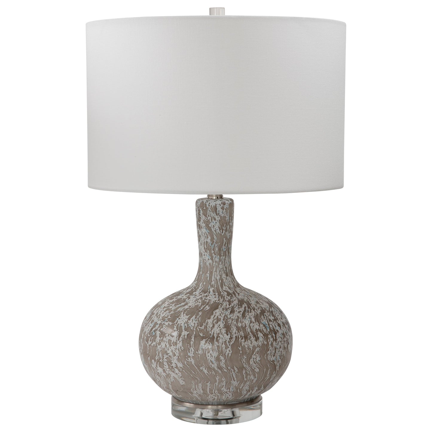 Uttermost Turbulence Distressed White Table Lamp