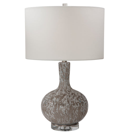 Uttermost Turbulence Distressed White Table Lamp