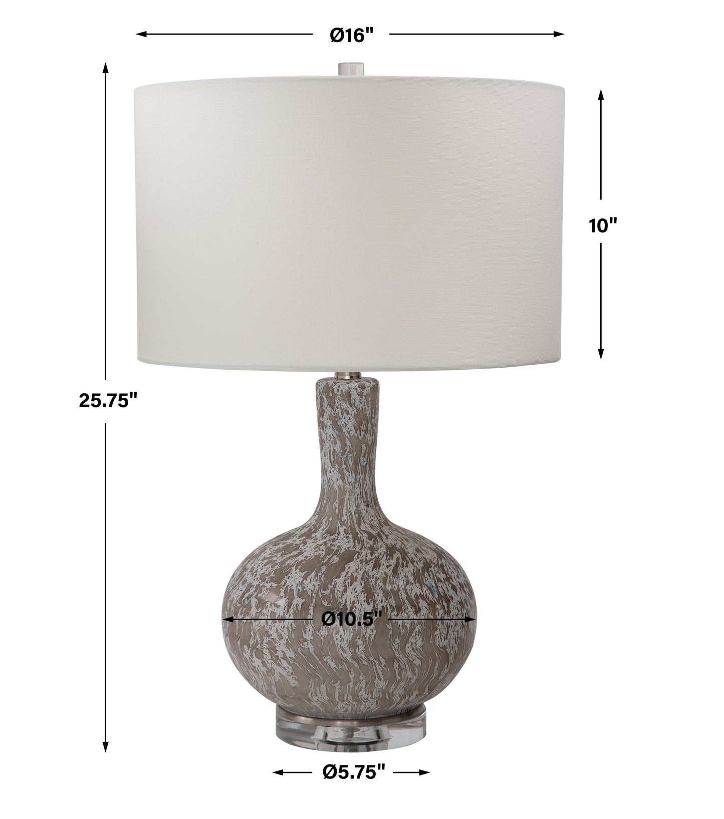 Uttermost Turbulence Distressed White Table Lamp