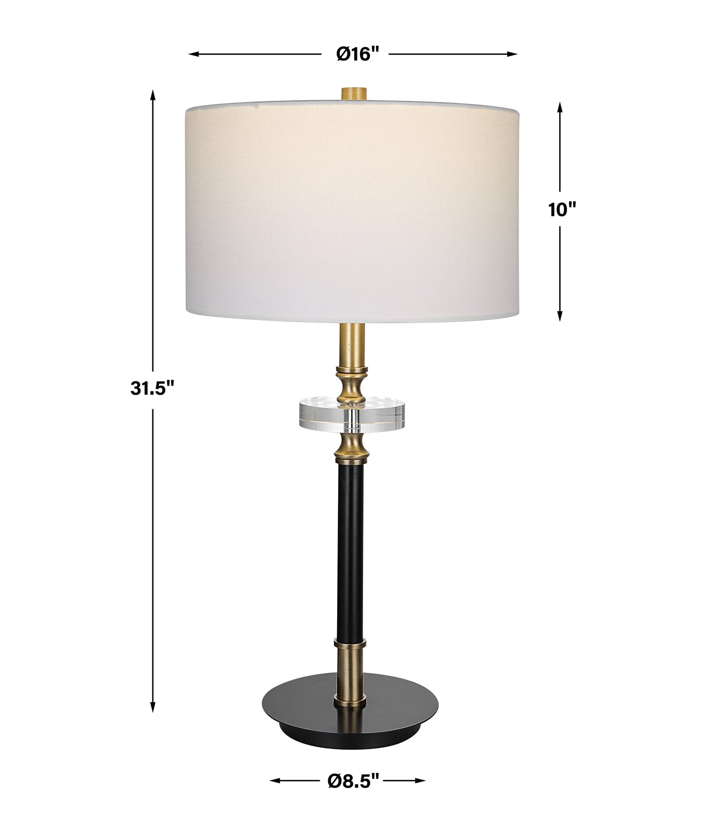 Uttermost Maud Aged Black Table Lamp