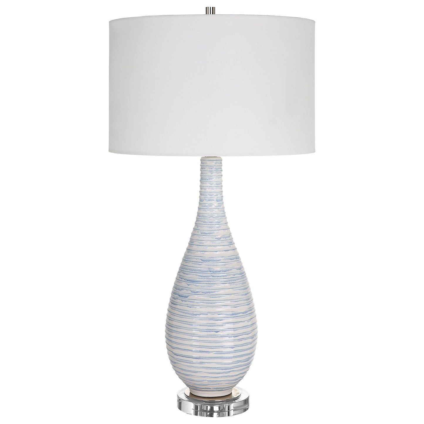 Uttermost Clariot Ribbed Blue Table Lamp