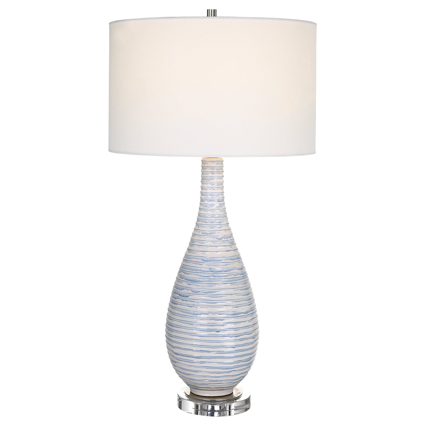 Uttermost Clariot Ribbed Blue Table Lamp